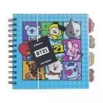 Cuaderno con marcapáginas BT21