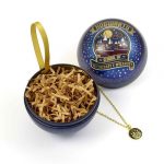ADORNO DE NAVIDAD BOLA HARRY POTTER CON REGALO COLGANTE HOGWARTS SCHOOL