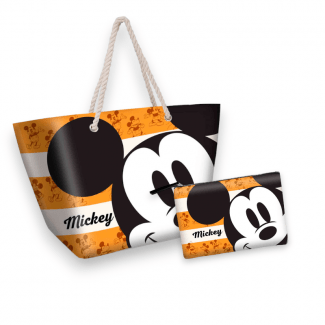 Bolsa y neceser de playa Orange Mickey Disney