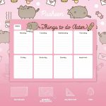 BLOC PLANIFICADOR SEMANAL A4 PUSHEEN ROSE COLLECTION