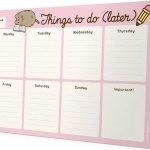 BLOC PLANIFICADOR SEMANAL A4 PUSHEEN ROSE COLLECTION