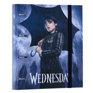 Carpeta Escolar 4 Anillas Wednesday Umbrella