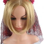 Diadema de flores artificiales para Halloween Día de los muertos