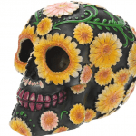 Figura Calavera Día de los Muertos Margaritas 11cm