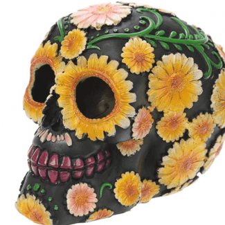 Figura Calavera Día de los Muertos Margaritas 11cm