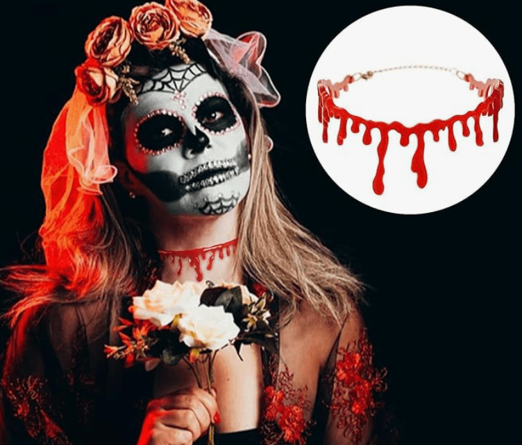 Collar Necklace Sangriento- Halloween Collar Necklace Sangriento- Halloween