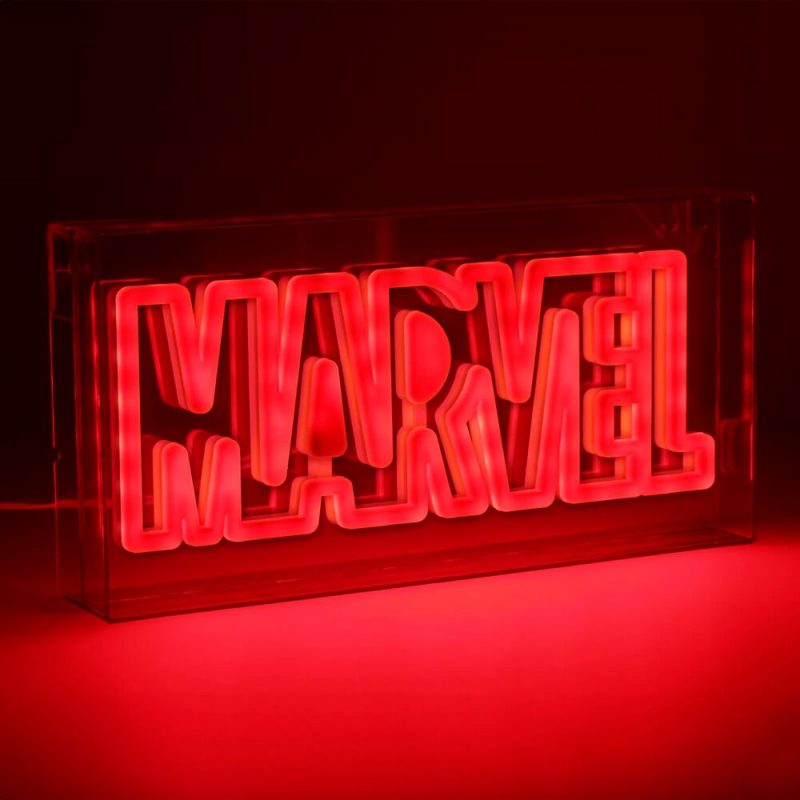 Lámpara LED estilo neón Logo Marvel