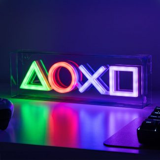 Lámpara LED estilo neón Símbolos Playstation