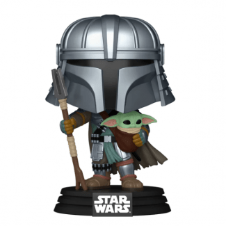 Figura POP Star Wars Impressions Mandalorian with Grogu Exclusive