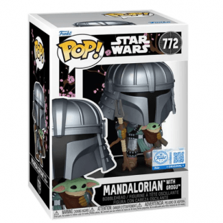 Figura POP Star Wars Impressions Mandalorian with Grogu Exclusive