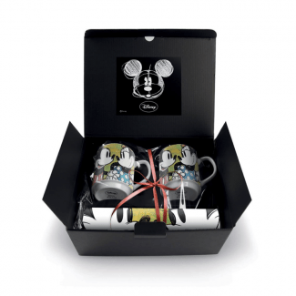 Set de 2 Tazas Mickey con 2 Manteles color verde