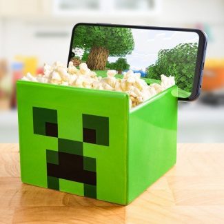 Bowl aperitivos con soporte movil Creeper Minecraft