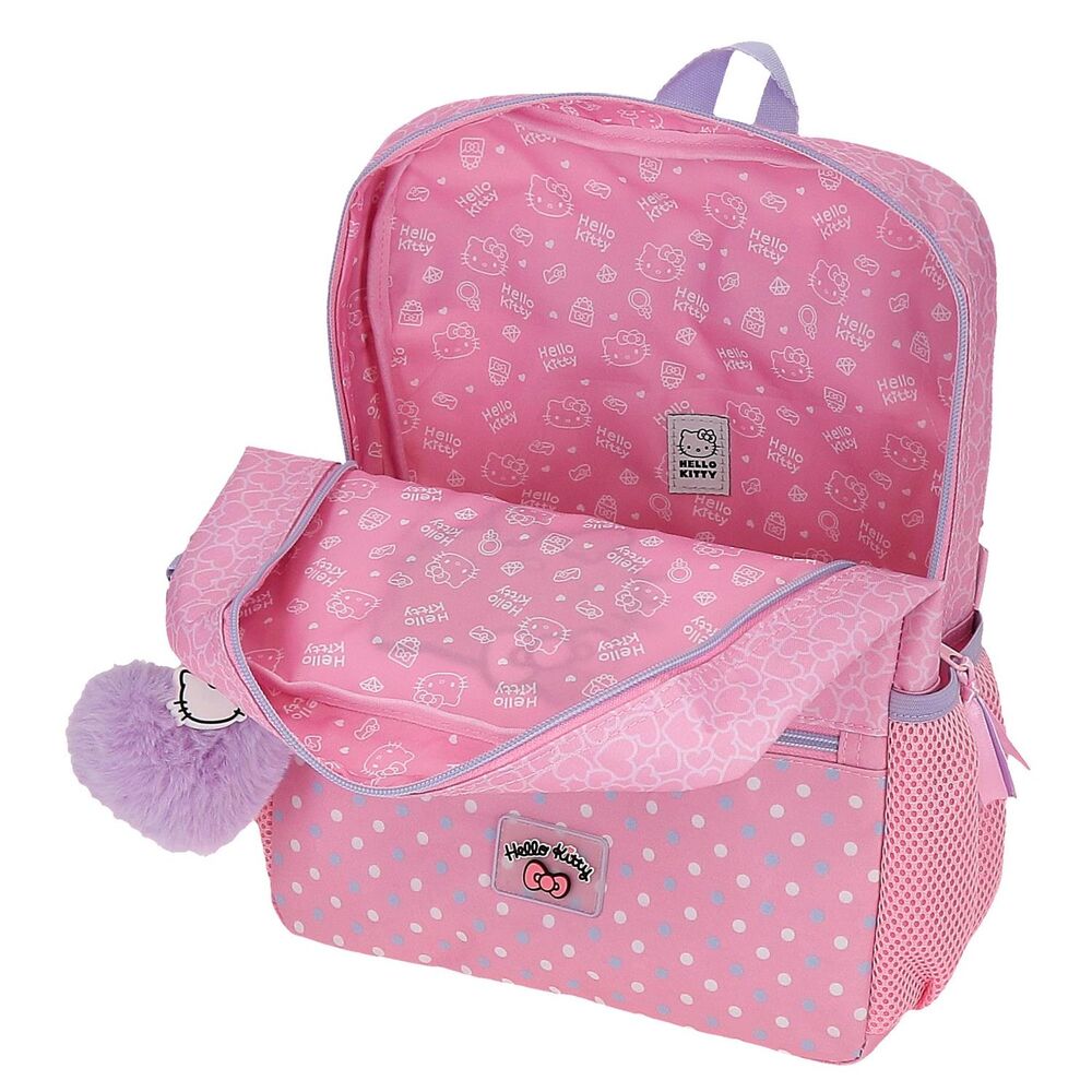 Mochila Hearts & Dots Hello Kitty 33cm adaptable Mochila Hearts & Dots Hello Kitty 33cm adaptable