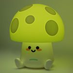 "Fun Guy Mushroom" Lámpara multicolor